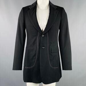 COMME des GARCONS HOMME PLUS 2022 Size S Black Wool Notch Lapel Jacket